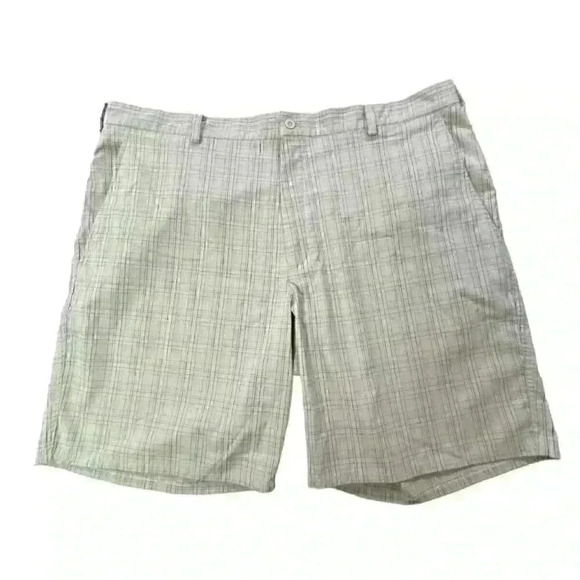 Nike Golf Men’s FitDry Plaid Performance Shorts Tan Size 40 - Picture 1 of 6